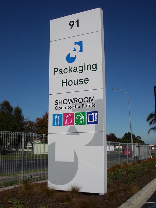 Roadside Pylon Sign - Packaging House